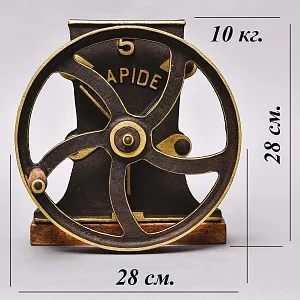 Большая Антикварная Чугунная Ручная Механическая Мельница №5, RAPIDE Германия начало ХХ века. 