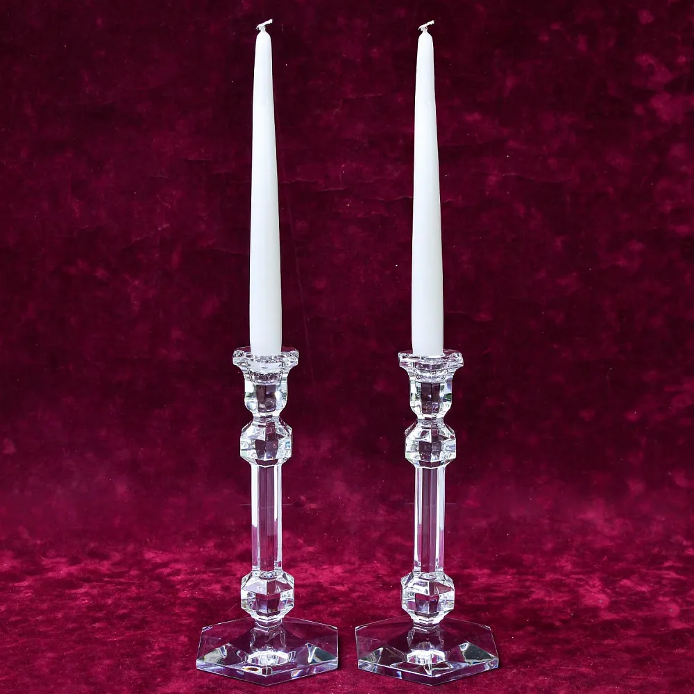 Два Хрустальных Подсвечника VAL SAINT LAMBERT Бельгия, 60 -е годы ХХ века.