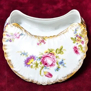 Антикварная Фарфоровая Шкатулка - Бонбоньерка «Летние мотивы». Франция начало ХX века.