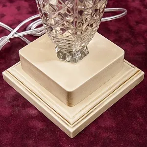 Винтажная Настольная Лампа Светильник «Lyyus» в хрустальном корпусе. Франция  Н-57см.