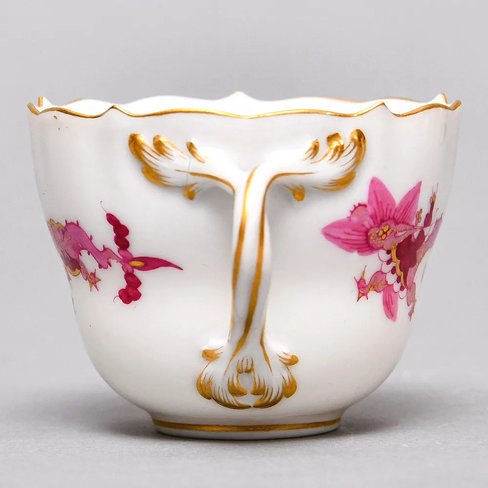 Коллекционная Кофейная пара «Розовый Дракон», MEISSEN Германия, первая половина ХХ века. 