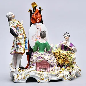 Редкость! Коллекционная Фарфоровая статуэтка «ПОРТРЕТ», Edme Samson et Cie Франция, 1940 - 1969 годы. 