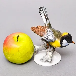 Коллекционная Фарфоровая статуэтка «Птица. Большая синица», ROSENTHAL Германия, 60-е годы ХХ века. 