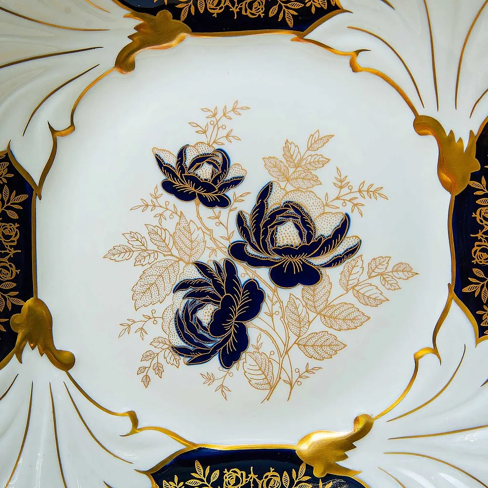 Коллекционное Сервировочное Блюдо - Тарелка «Кленовый лист», Фарфор WEIMAR Германия.