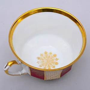 Фарфоровый Набор «Эгоист» - 4 предмета из серии «Золотая снежинка», Furstenberg Германия.