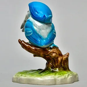 Редкая Фарфоровая статуэтка Птицы «Веселый Зимородок», Goebel Германия - 1982 год.