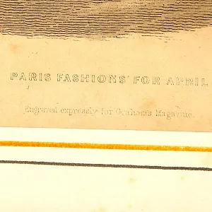 Старинная Цветная Гравюра - Картина из серии МОДА 19 ВЕКА, Франция.