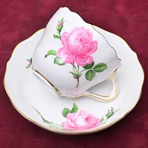 Классическая Фарфоровая Кофейная пара «РОЗА», MEISSEN Германия, середина ХХ века.