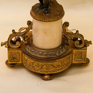 Винтажная Настольная Электрическая Лампа - Светильник «Путти - Ангелочек» Франция.