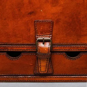 Редкость! Эксклюзивный Кабинетный Настольный Набор Четыре Предмета «БЮРО», Кожа Flamant, Бельгия.