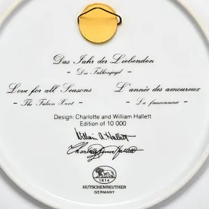 Коллекционная Фарфоровая тарелка «Соколиная охота», Hutschenreuther Германия. 