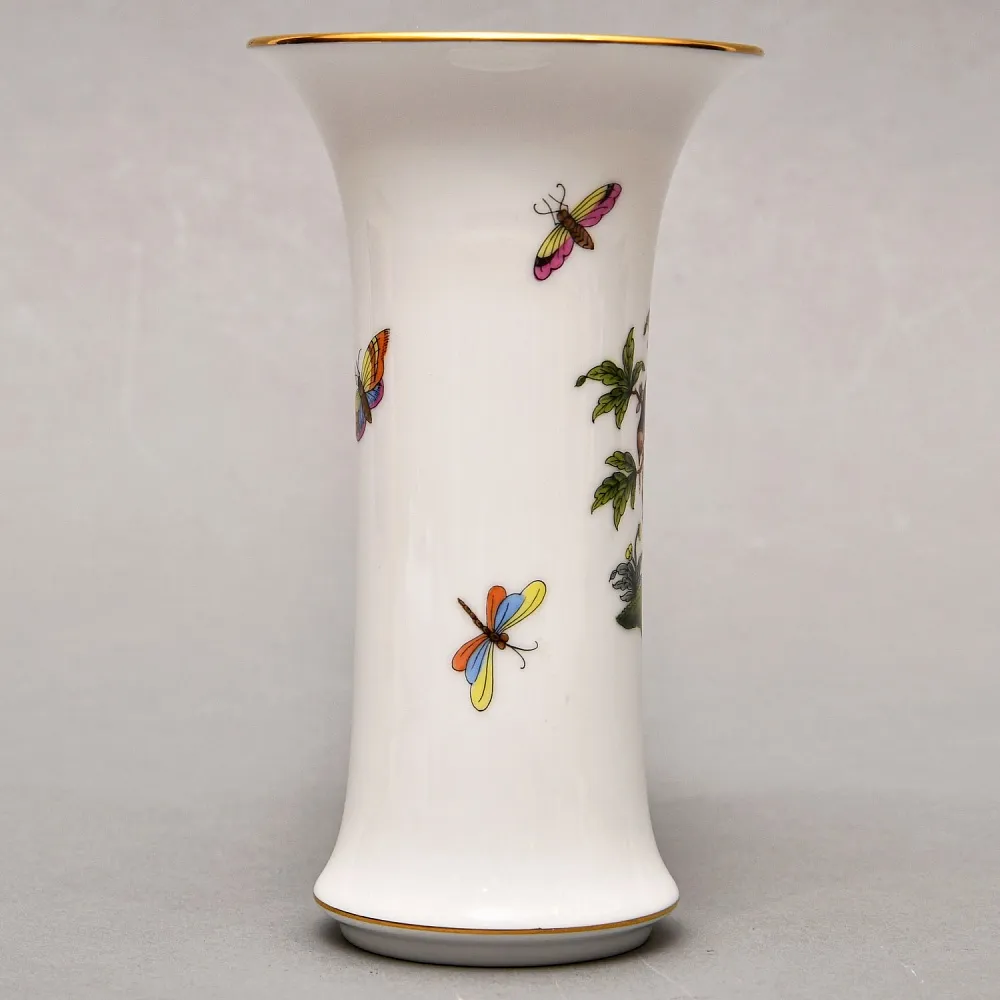 Небольшая Классическая Ваза для цветов «ROTHSHILD BIRDS», Фарфор Herend Венгрия.