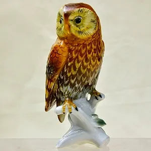 Птица - Фарфоровая статуэтка «СОВА», Карл Энс / Karl Ens,  Германия, 30-е годы ХХ века.
