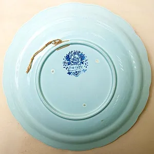 Фарфоровое Блюдо - Тарелка «МЕЛЬНИЦА НА РЕКЕ», ROYAL SPHINX Holland DELFTs, d-30 см.