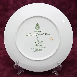 Коллекционная Тарелка «Март» Фарфор, ROYAL WORCHESTER, Англия -1979 год.