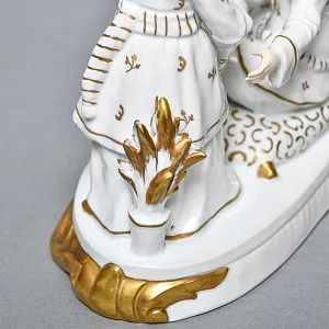 Коллекционная Фарфоровая статуэтка «Китайцы - Чайная церемония», SITZENDORF Германия, 50-е гг.