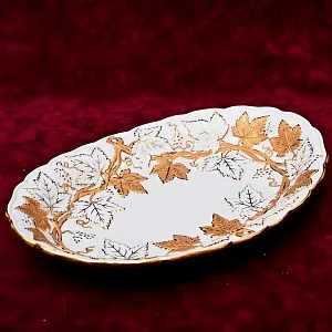 Коллекционное Блюдо - Тарелка - Сухарница «Виноградная Лоза», Фарфор MEISSEN Германия.