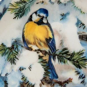 Коллекционная Тарелка «Синички в еловых ветках» Фарфор, Hutschenreuther, Германия -1992 год.