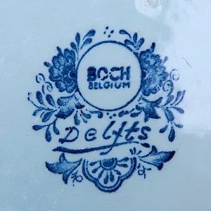 Декоративная Фарфоровая Тарелка - Блюдо «Первый лёд» Голландия DELFTs . d - 40 см.