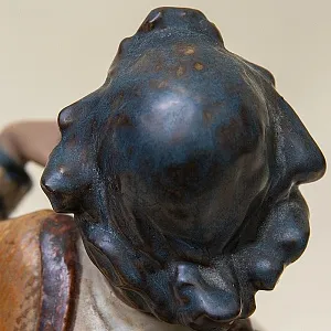 Большая Коллекционная Фарфоровая статуэтка «Юноша играющий на флейте», серия Грес Lladro Испания -1986г.