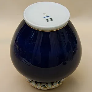 Кобальтовая Коллекционная Ваза «Золотая Роза» WALLENDORF, Германия -1963 год.