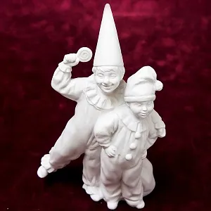 Коллекционная Авторская Статуэтка «Смех и Радость» из серии «Детский Утренник», фарфор ИФЗ, Россия.