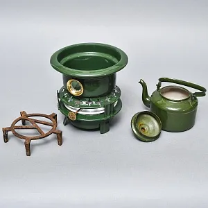 Старинная Керосиновая Горелка - Плитка - Керогаз с Чайником, GEORG HALLER Германия -40 гг.