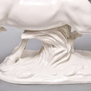 Большая Фарфоровая Статуэтка «БЕГУЩИЕ ЛОШАДИ», Hutschenreuther Германия, вторая половина ХХ века.