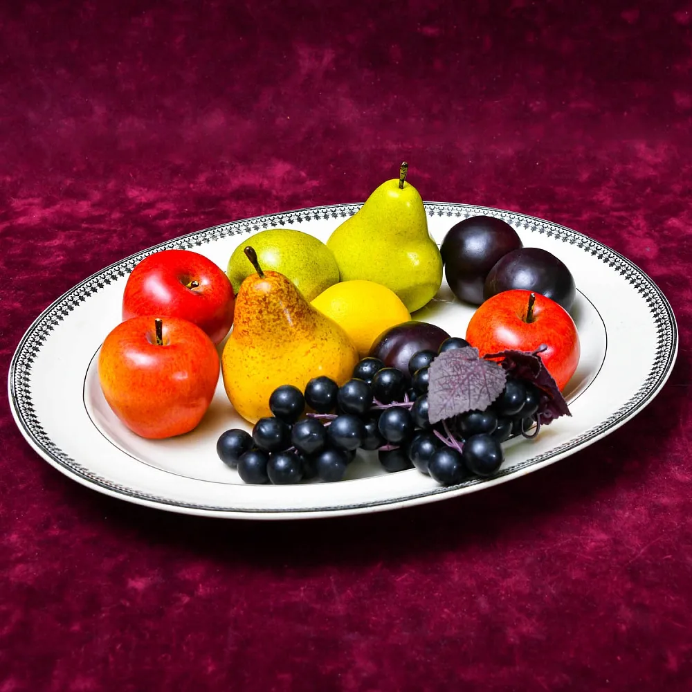 Большое Антикварное Фарфоровое Блюдо - Тарелка «Сервиз Старого аббатства», Villeroy&Boch Германия,  1890 - 1920 годы.