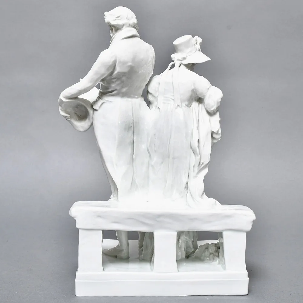 Антикварная Фарфоровая статуэтка «Дама с кавалером. Размолвка», ROSENTHAL Германия - 1926 год. 