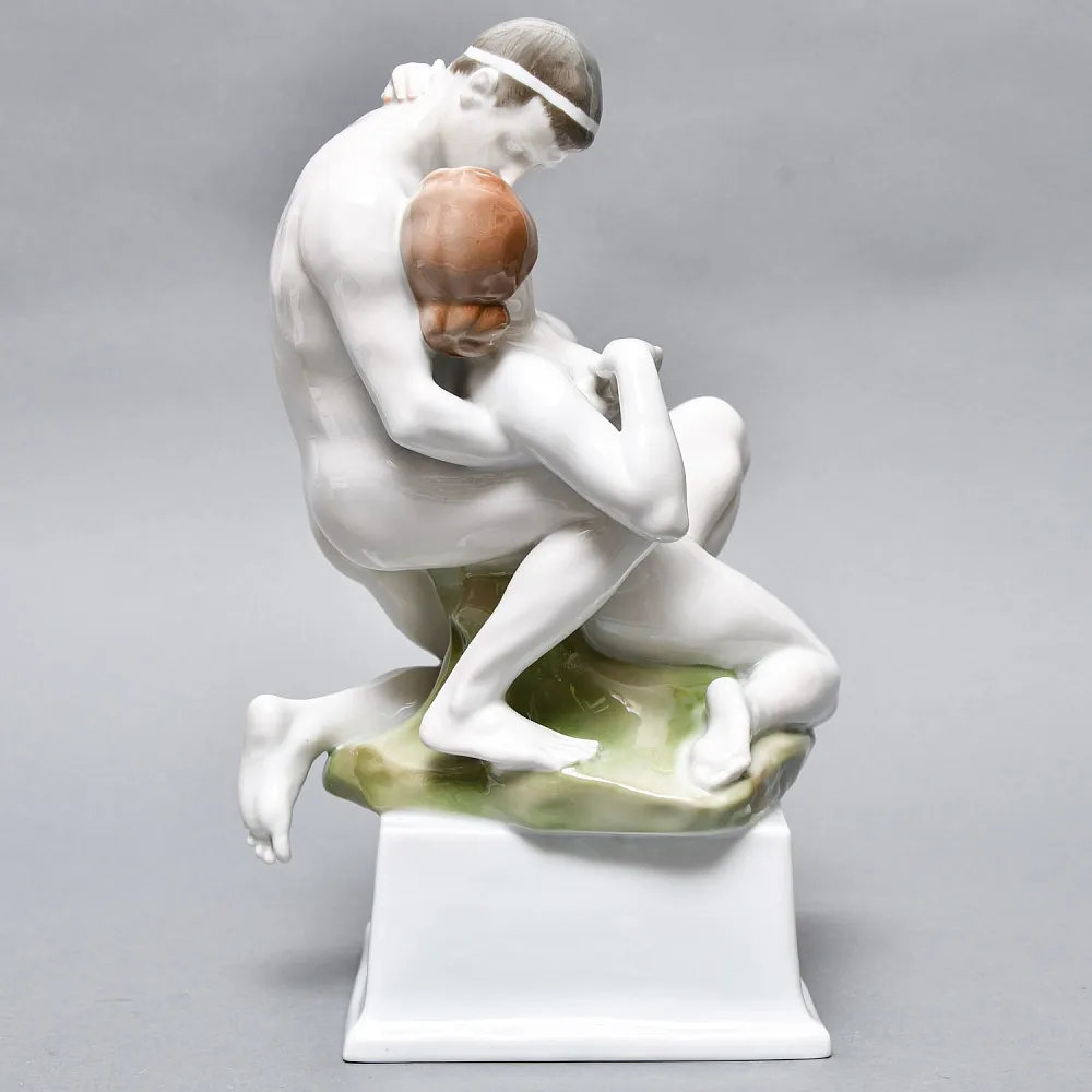 Большая Антикварная Фарфоровая статуэтка «EROS», ROSENTHAL Германия, 1907 - 1911 годы. 