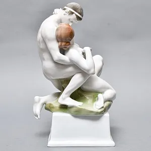 Большая Антикварная Фарфоровая статуэтка «EROS», ROSENTHAL Германия, 1907 - 1911 годы. 
