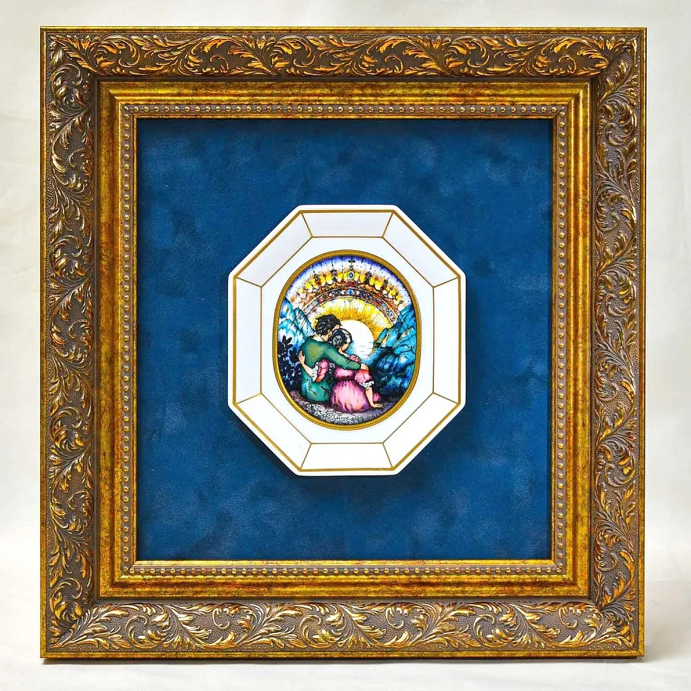 Картина - Панно - Фарфоровая Плакетка «Пер Гюнт и Солвейг», Villeroy & Boch. Германия - 1980 год.