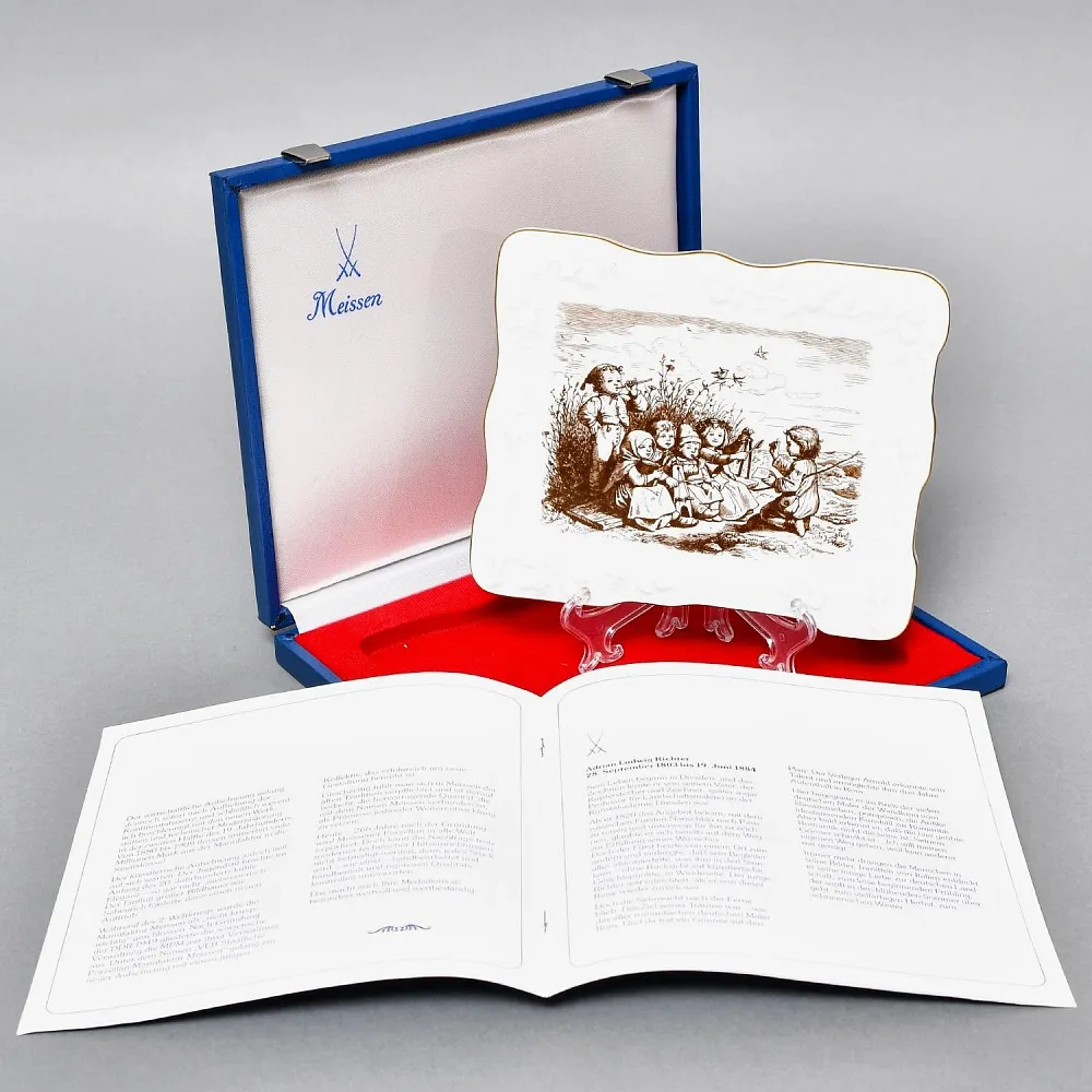 Фарфоровая Картина - Плакетка «Дети, музицирующие», Meissen (Мейсен) Германия 1979-1980 годы.