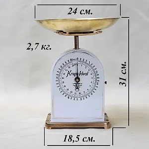 Редкость! Старинные Кухонные Фарфоровые Весы на 10кг. KRUPS IDEAL, Германия -1915 год.