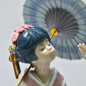 Большая Коллекционная Фарфоровая статуэтка «ВЕСНА В ЯПОНИИ», Lladro Испания -1984 год.