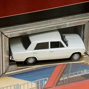 Памятное Подарочное Панно - Картина - Инсталляция «Автомобиль Жигули ВАЗ - 2101 - СССР». 