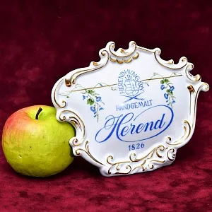 Фарфоровая Настольная плакетка «Незабудки», HEREND Венгрия, вторая половина ХХ века.