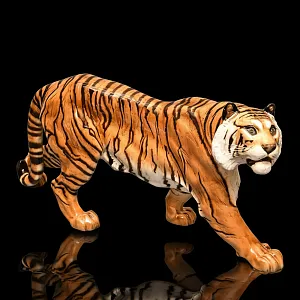 Редкость! Большая Фарфоровая статуэтка «Идущий ТИГР», Hutschenreuther Германия, 1955 - 1968 годы.