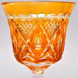 Хрустальный Бокал для вина жёлтого цвета, Karl Klokotschnik Германия -70 гг. 