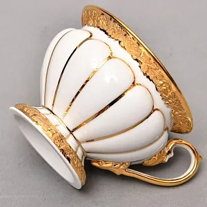 Редкость! Фарфоровый Кофейный сервиз на 6 персон - 21 предмет, Х форма MEISSEN, Германия.