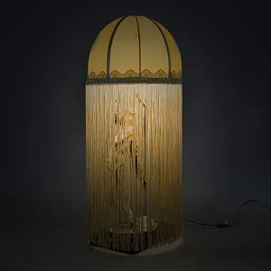 Настольная Электрическая Лампа - Светильник «Дама с Павлином», FLORENCE Италия -1987 год.