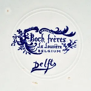 Декоративная Фарфоровая Тарелка - Блюдо «Старый моряк», DELFTs - Royal Boch Бельгия. 