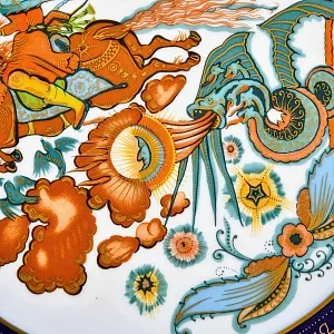 Коллекционное Блюдо - Тарелка «Мифы, сказания. Курьер Чингисхана» Фарфор Hutschenreuther Германия. 