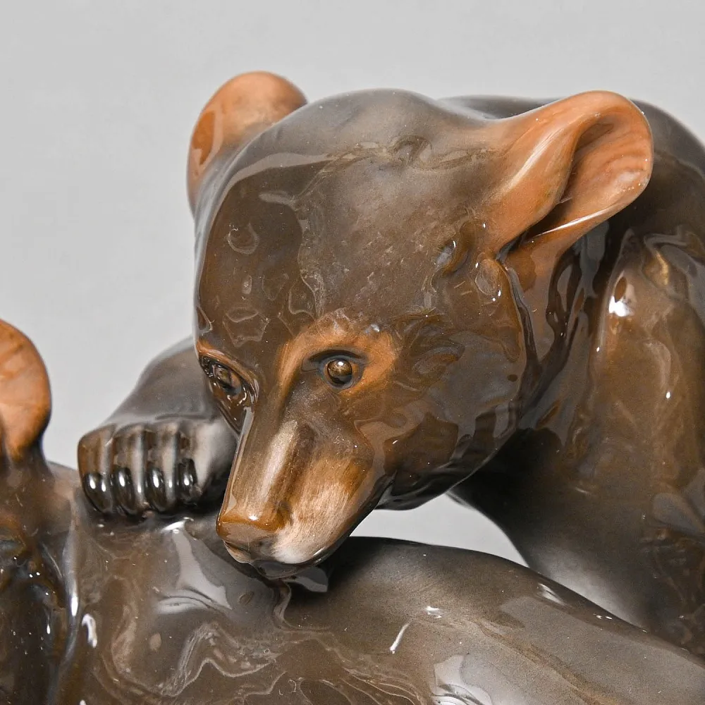 Редкая Коллекционная Фарфоровая статуэтка «Медвежата - игры», , ROSENTHAL Германия -1957 год.