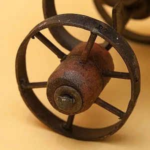 Старинная Детская Игрушка «Антикварная Коляска», Металл / Дерево, Франция начало ХХ века.