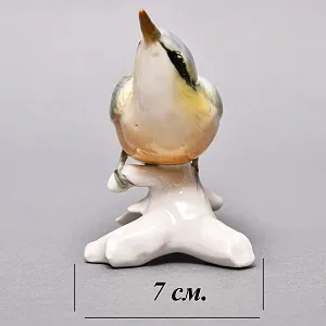 Коллекционная Фарфоровая статуэтка «Птица - Поползень», Карл Энс / Karl Ens, Германия, 50-е годы ХХ века.