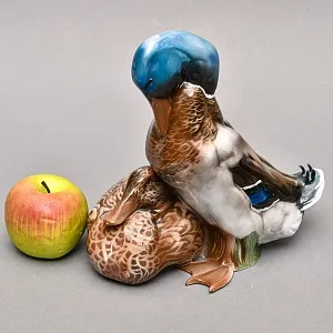 Коллекционная Фарфоровая статуэтка «Птицы. Утка и Селезень», ROSENTHAL Германия, 1922 - 1933 годы.