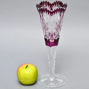 Редкость! Коллекционная Хрустальная Ваза - Бокал VAL SAINT LAMBERT Бельгия, середина ХХ века. 