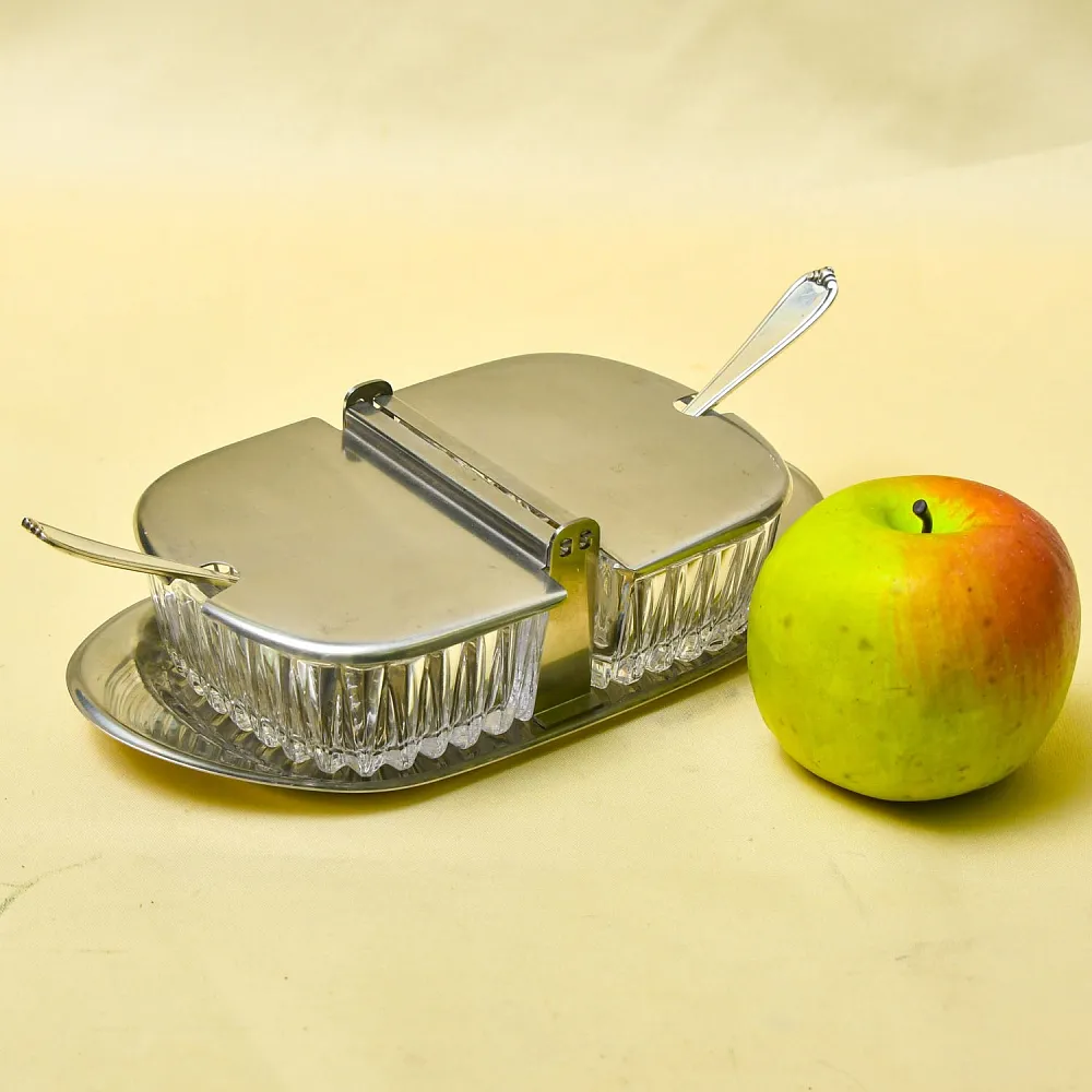 Набор для специй или соусов с двумя отделениями, TISCHFEIN Германия, 70 -е годы ХХ века.